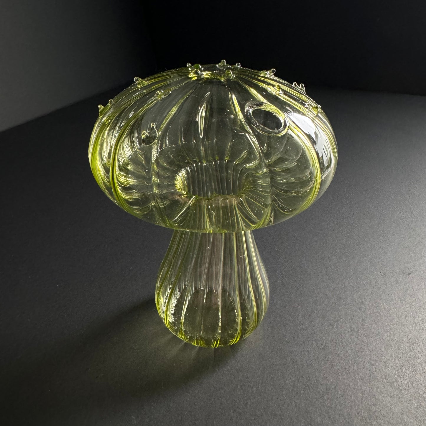 Glass Mushroom Shaped Vase