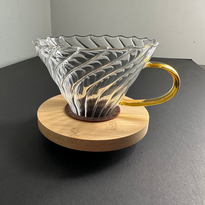 Hand Blown Glass Drip Coffee Pour Over