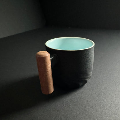 Wood and Ceramic Espresso Cup