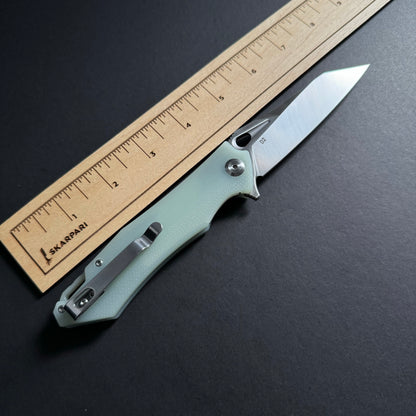 D2 Jade G10 Outdoor Folding Picnic Knife