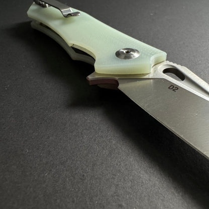 D2 Jade G10 Outdoor Folding Picnic Knife