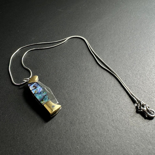 Mother of Pearl Gold and Silver Knife Necklace