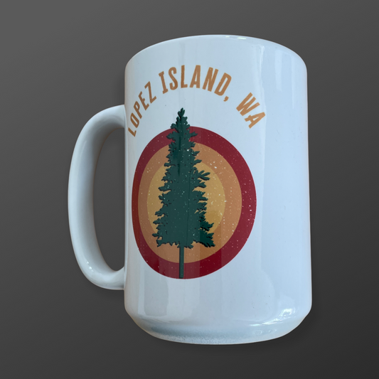 Lopez Island Sunset Tree Coffee Cup - 15oz