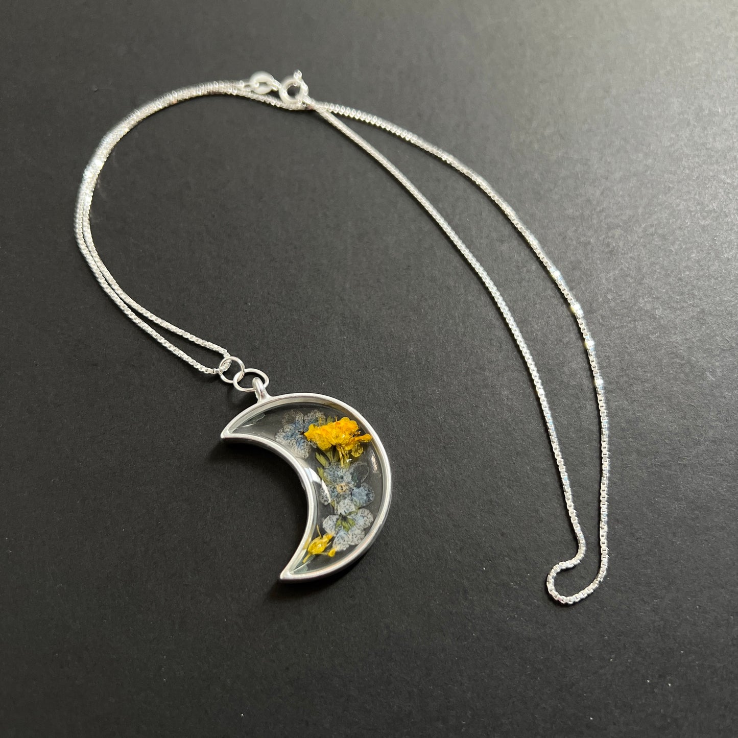 Lopez Moon Wildflower Resin  Necklace