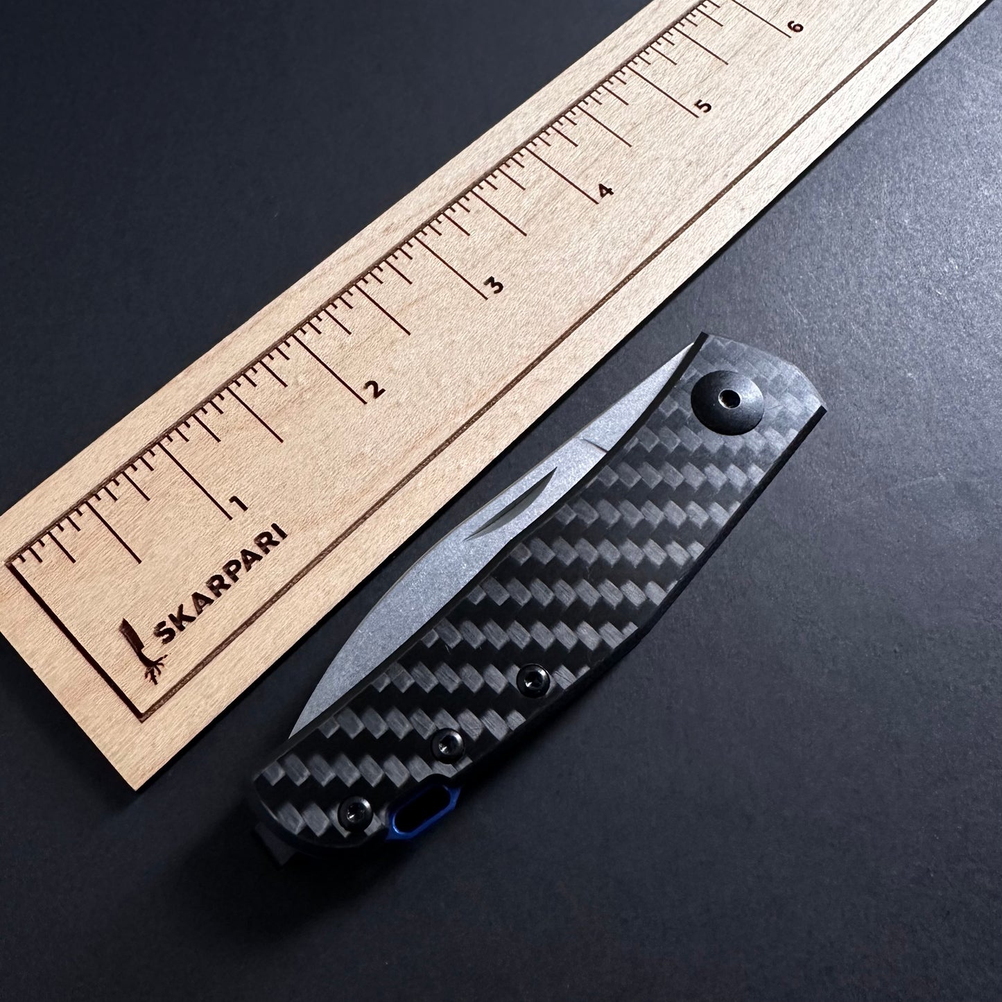 Outdoor Survival Sheepsfoot Carbon Fiber Stainless Folding Pocket Knife