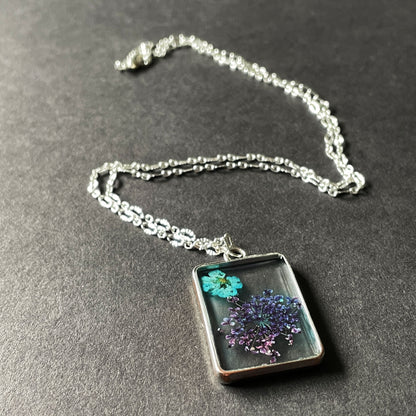 Rectangle Wildflower Necklace